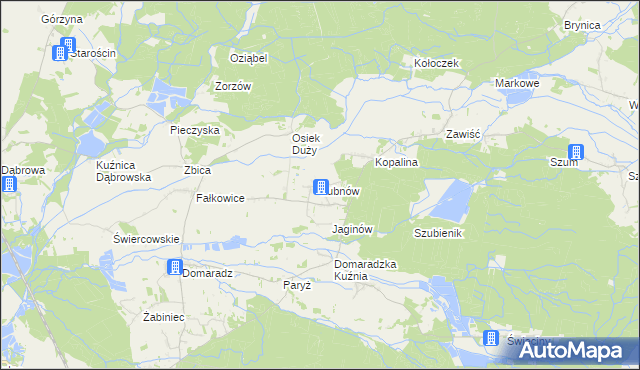 mapa Lubnów gmina Pokój, Lubnów gmina Pokój na mapie Targeo