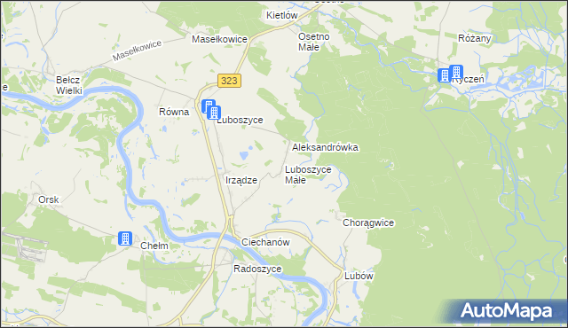 mapa Luboszyce Małe, Luboszyce Małe na mapie Targeo