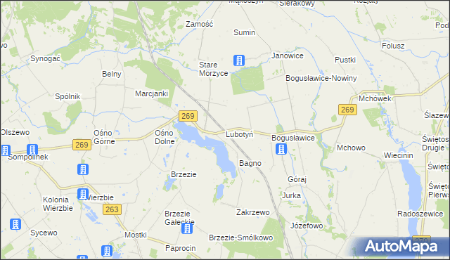 mapa Lubotyń gmina Babiak, Lubotyń gmina Babiak na mapie Targeo