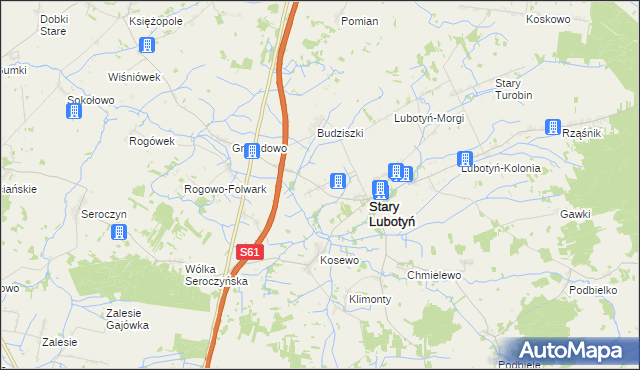 mapa Lubotyń-Włóki, Lubotyń-Włóki na mapie Targeo