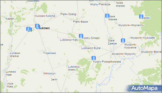 mapa Lubowicz-Byzie, Lubowicz-Byzie na mapie Targeo