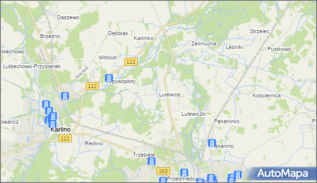 mapa Lulewice, Lulewice na mapie Targeo
