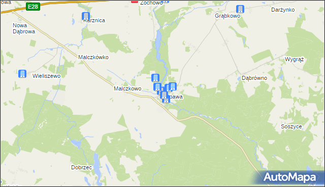 mapa Łupawa, Łupawa na mapie Targeo