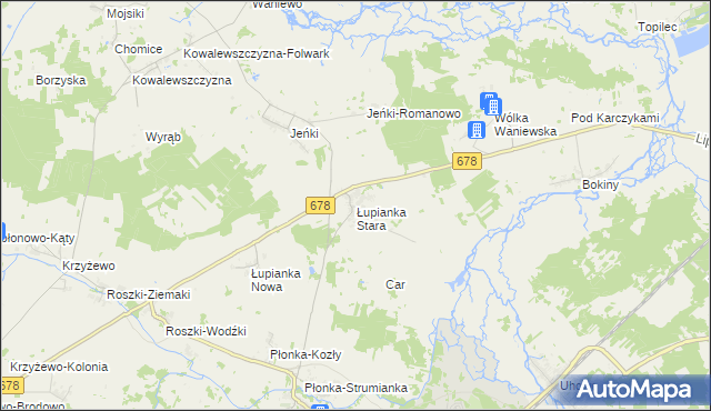 mapa Łupianka Stara, Łupianka Stara na mapie Targeo
