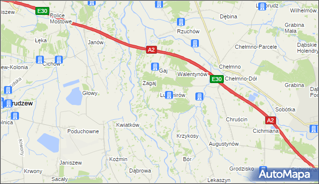 mapa Lutomirów, Lutomirów na mapie Targeo