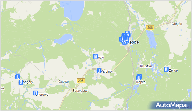 mapa Łużki, Łużki na mapie Targeo