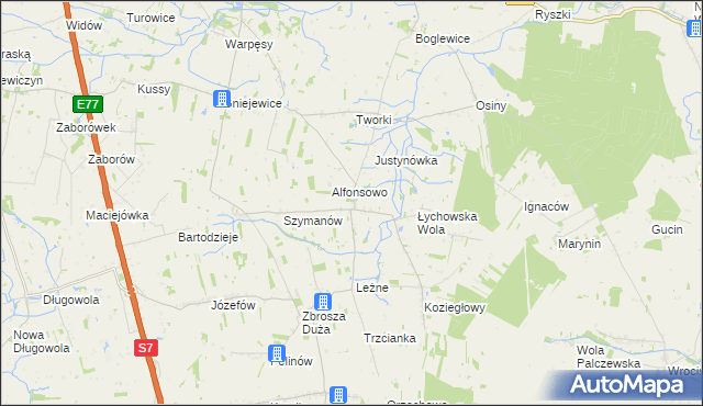 mapa Łychów, Łychów na mapie Targeo