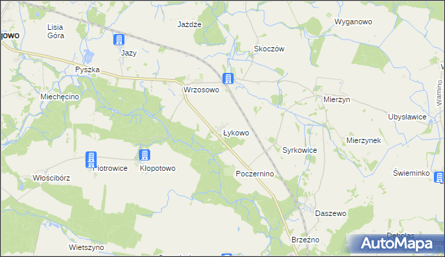 mapa Łykowo, Łykowo na mapie Targeo