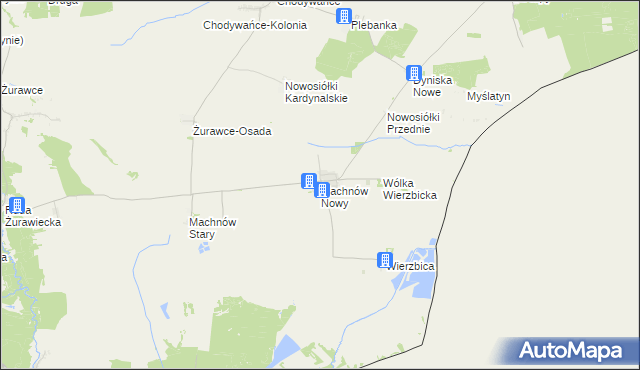 mapa Machnów Nowy, Machnów Nowy na mapie Targeo