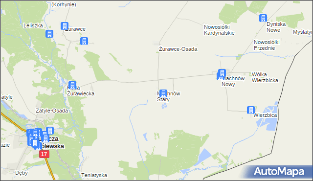 mapa Machnów Stary, Machnów Stary na mapie Targeo