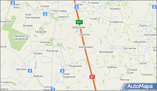 mapa Maciejówka, Maciejówka na mapie Targeo