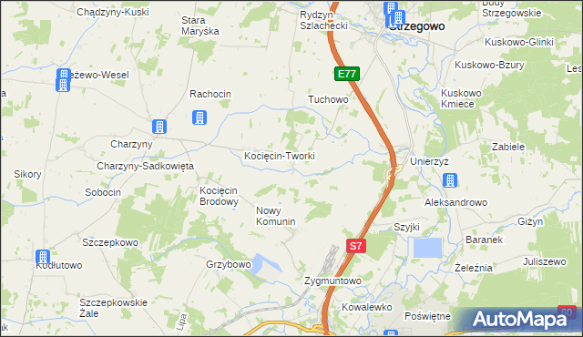 mapa Mączewo, Mączewo na mapie Targeo