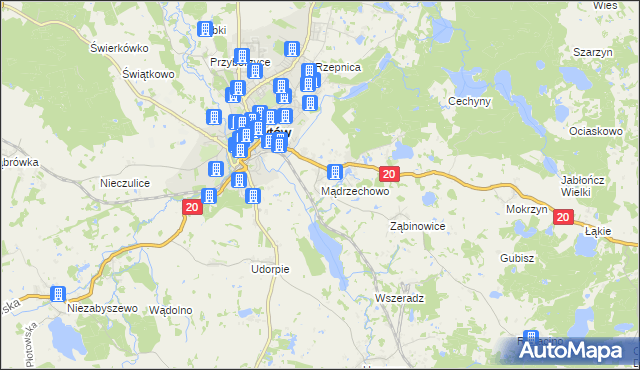 mapa Mądrzechowo, Mądrzechowo na mapie Targeo