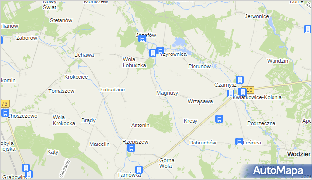mapa Magnusy, Magnusy na mapie Targeo
