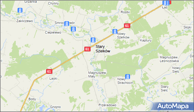 mapa Magnuszew Duży, Magnuszew Duży na mapie Targeo