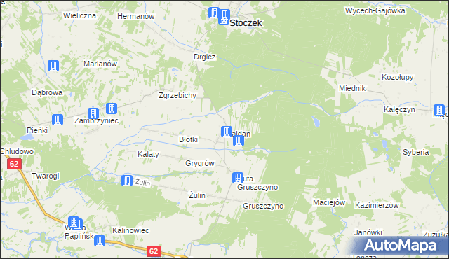 mapa Majdan gmina Stoczek, Majdan gmina Stoczek na mapie Targeo