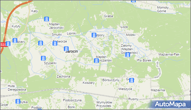 mapa Majdan Golczański, Majdan Golczański na mapie Targeo