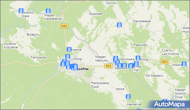 mapa Majdan Nepryski, Majdan Nepryski na mapie Targeo