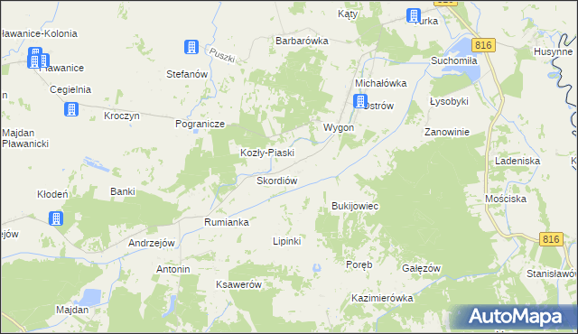 mapa Majdan Skordiowski, Majdan Skordiowski na mapie Targeo