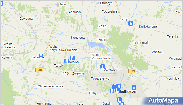 mapa Majdan Zahorodyński, Majdan Zahorodyński na mapie Targeo