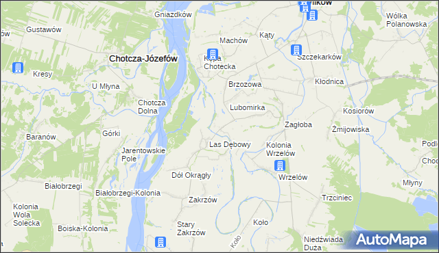 mapa Majdany gmina Wilków, Majdany gmina Wilków na mapie Targeo