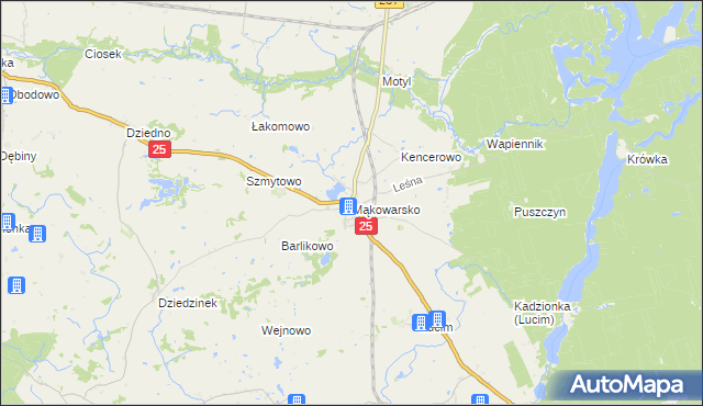 mapa Mąkowarsko, Mąkowarsko na mapie Targeo