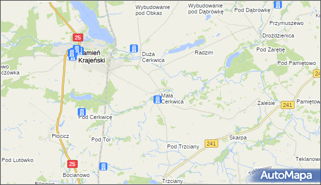 mapa Mała Cerkwica, Mała Cerkwica na mapie Targeo