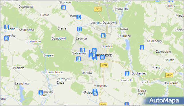 mapa Małogoszcz, Małogoszcz na mapie Targeo