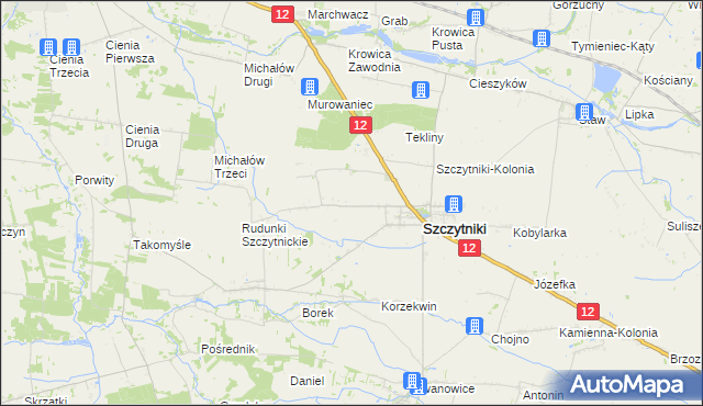 mapa Marcjanów gmina Szczytniki, Marcjanów gmina Szczytniki na mapie Targeo