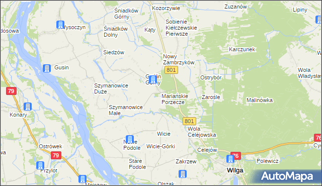 mapa Mariańskie Porzecze, Mariańskie Porzecze na mapie Targeo