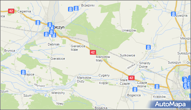 mapa Markotów Mały, Markotów Mały na mapie Targeo