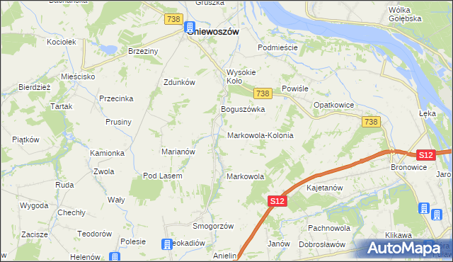 mapa Markowola-Kolonia, Markowola-Kolonia na mapie Targeo