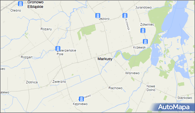 mapa Markusy, Markusy na mapie Targeo
