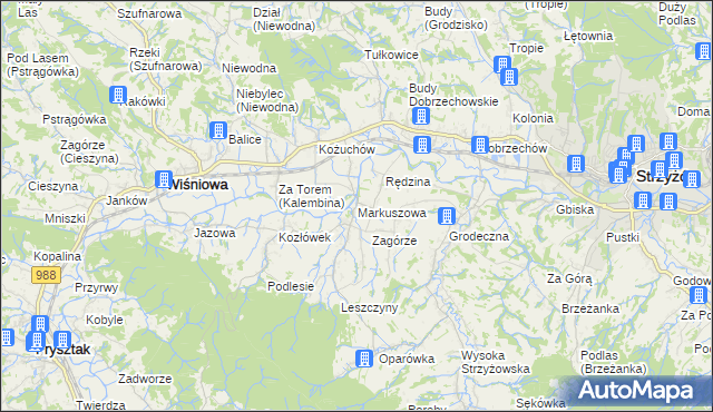 mapa Markuszowa, Markuszowa na mapie Targeo