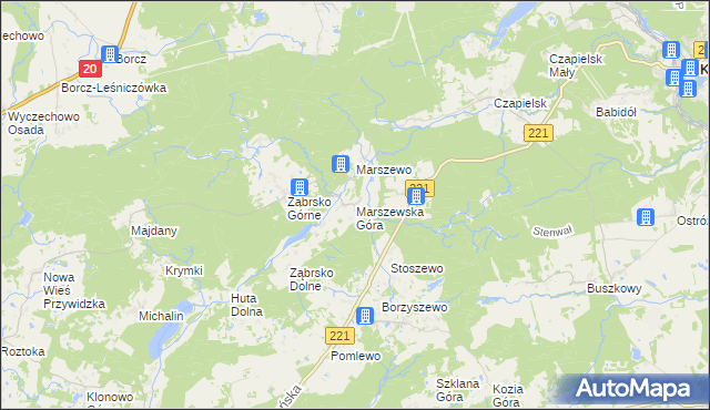 mapa Marszewska Góra, Marszewska Góra na mapie Targeo