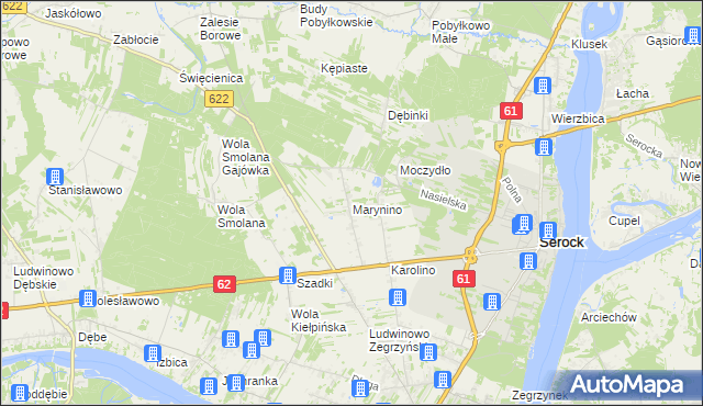 mapa Marynino, Marynino na mapie Targeo