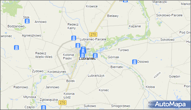 mapa Marysin gmina Lubraniec, Marysin gmina Lubraniec na mapie Targeo