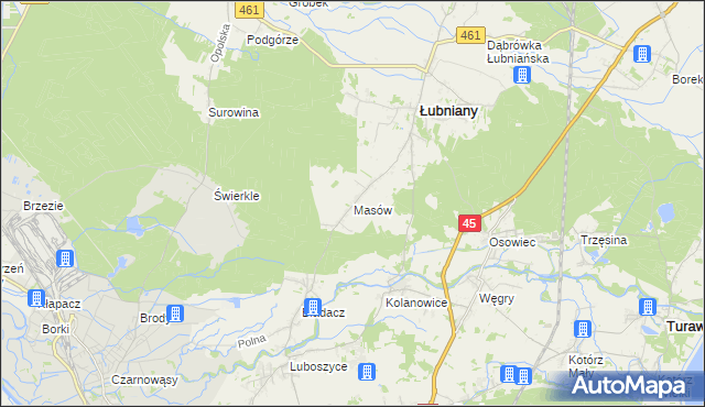 mapa Masów, Masów na mapie Targeo