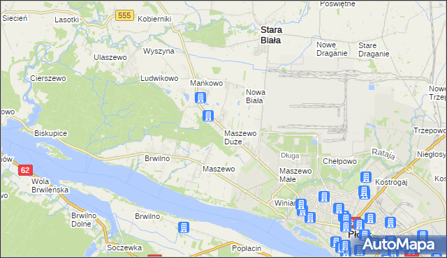 mapa Maszewo Duże, Maszewo Duże na mapie Targeo