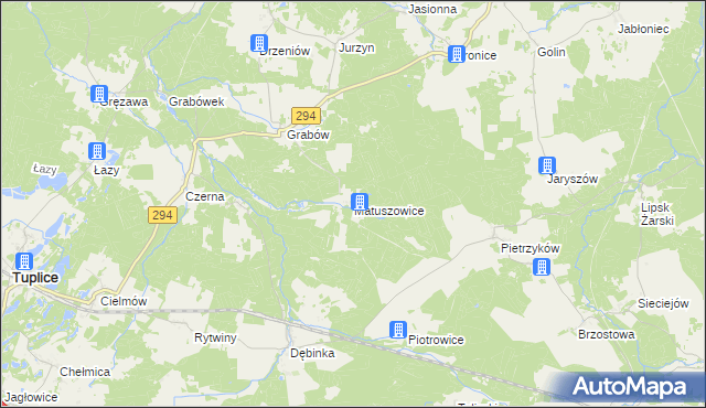 mapa Matuszowice, Matuszowice na mapie Targeo