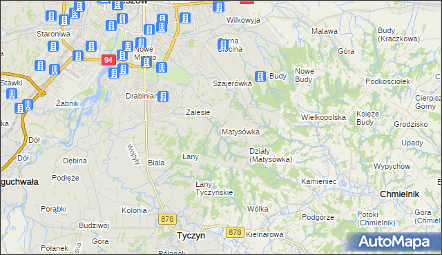 mapa Matysówka, Matysówka na mapie Targeo