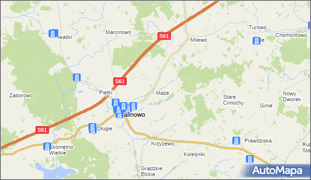 mapa Maże, Maże na mapie Targeo