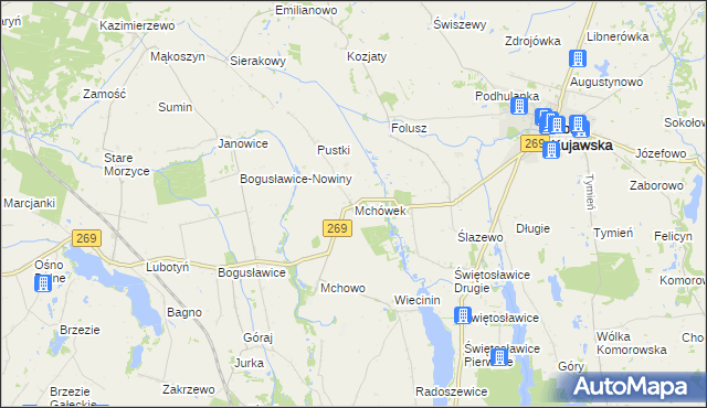 mapa Mchówek, Mchówek na mapie Targeo