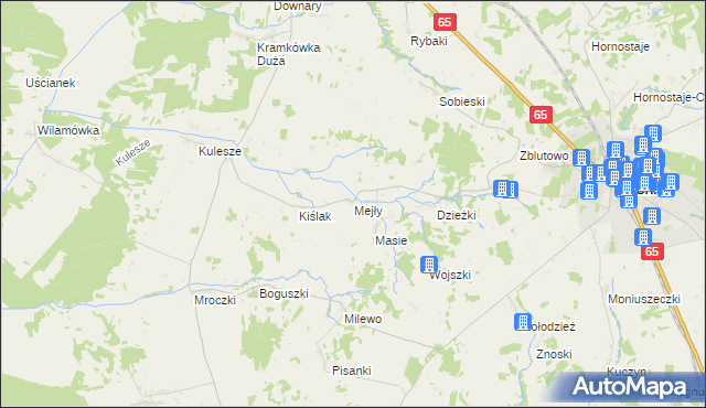 mapa Mejły, Mejły na mapie Targeo