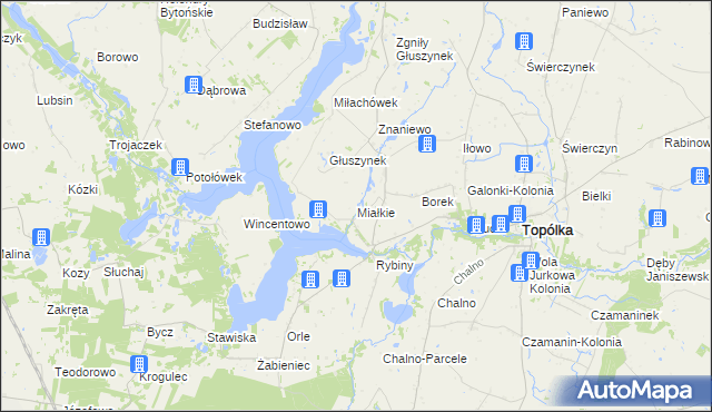 mapa Miałkie, Miałkie na mapie Targeo