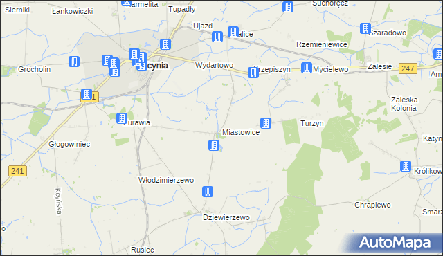 mapa Miastowice, Miastowice na mapie Targeo