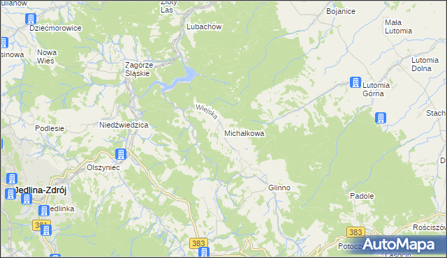 mapa Michałkowa, Michałkowa na mapie Targeo