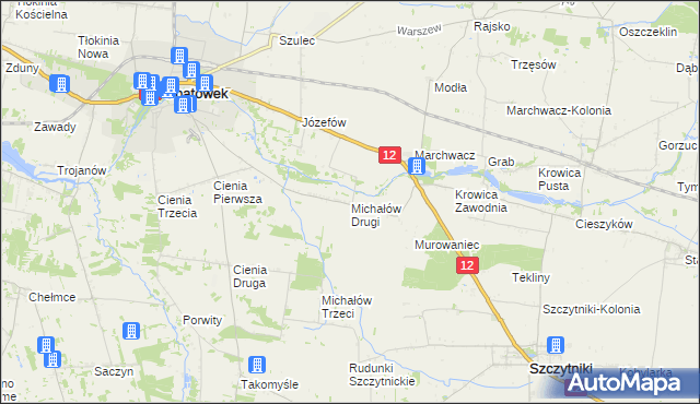 mapa Michałów Drugi, Michałów Drugi na mapie Targeo