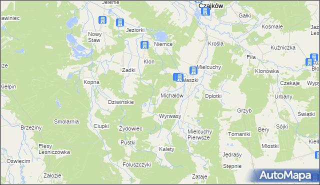 mapa Michałów gmina Czajków, Michałów gmina Czajków na mapie Targeo