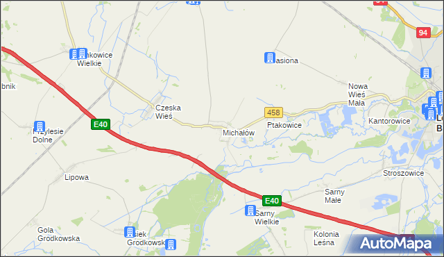 mapa Michałów gmina Olszanka, Michałów gmina Olszanka na mapie Targeo